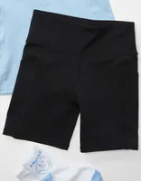 AE Everything Pocket Fleece Super High-Waisted 6" Bike Short