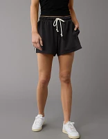 Short de sport à taille haute en molleton AE