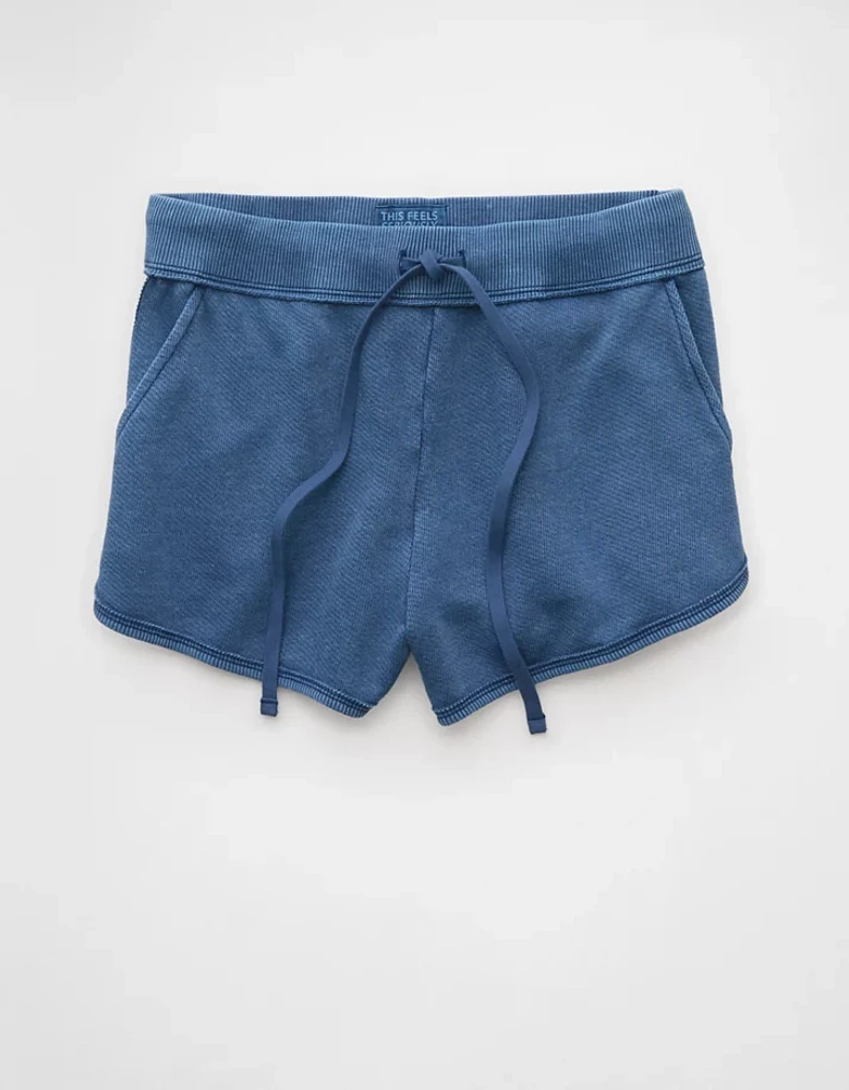 Short en molleton délavé au sel AE