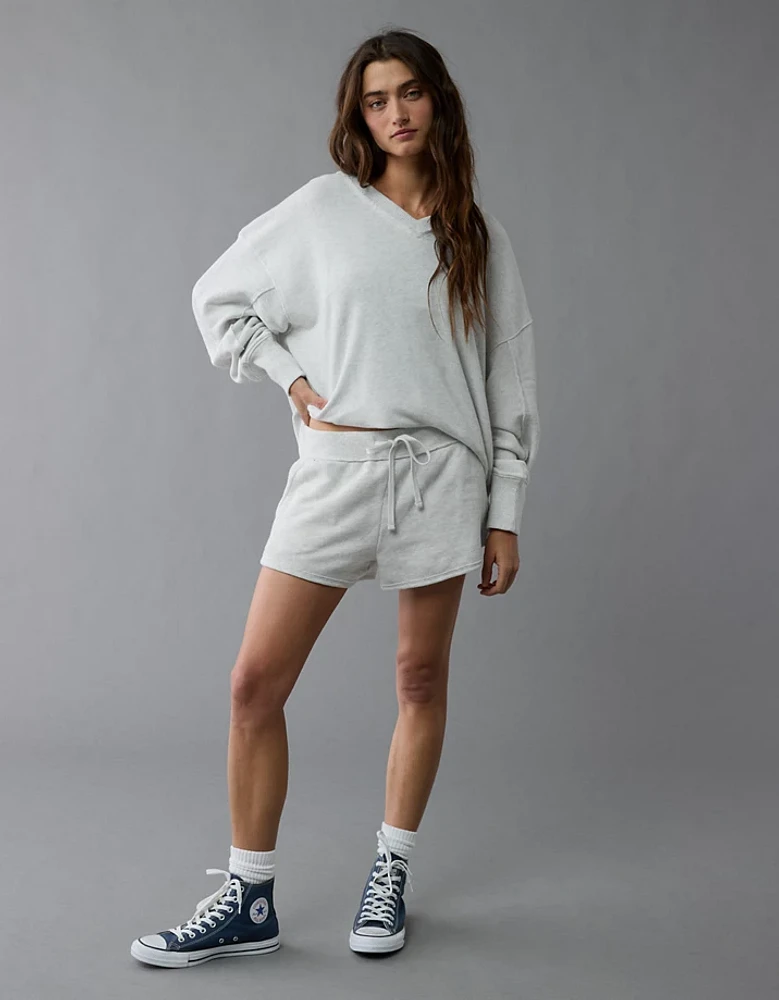 Short en molleton délavé au sel AE