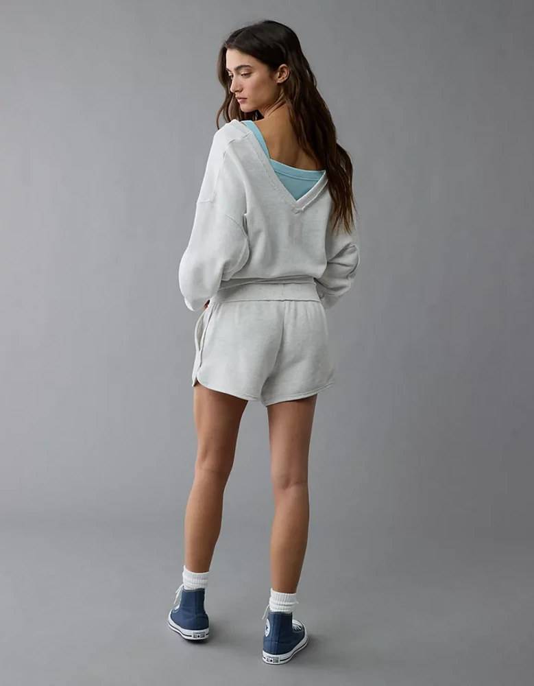 Short en molleton délavé au sel AE
