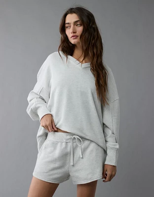 Short en molleton délavé au sel AE
