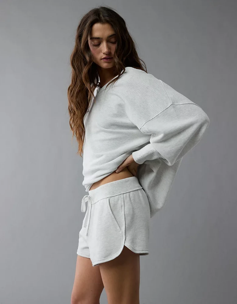 Short en molleton délavé au sel AE