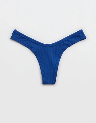 Superchill Ribbed Cotton Thong Underwear