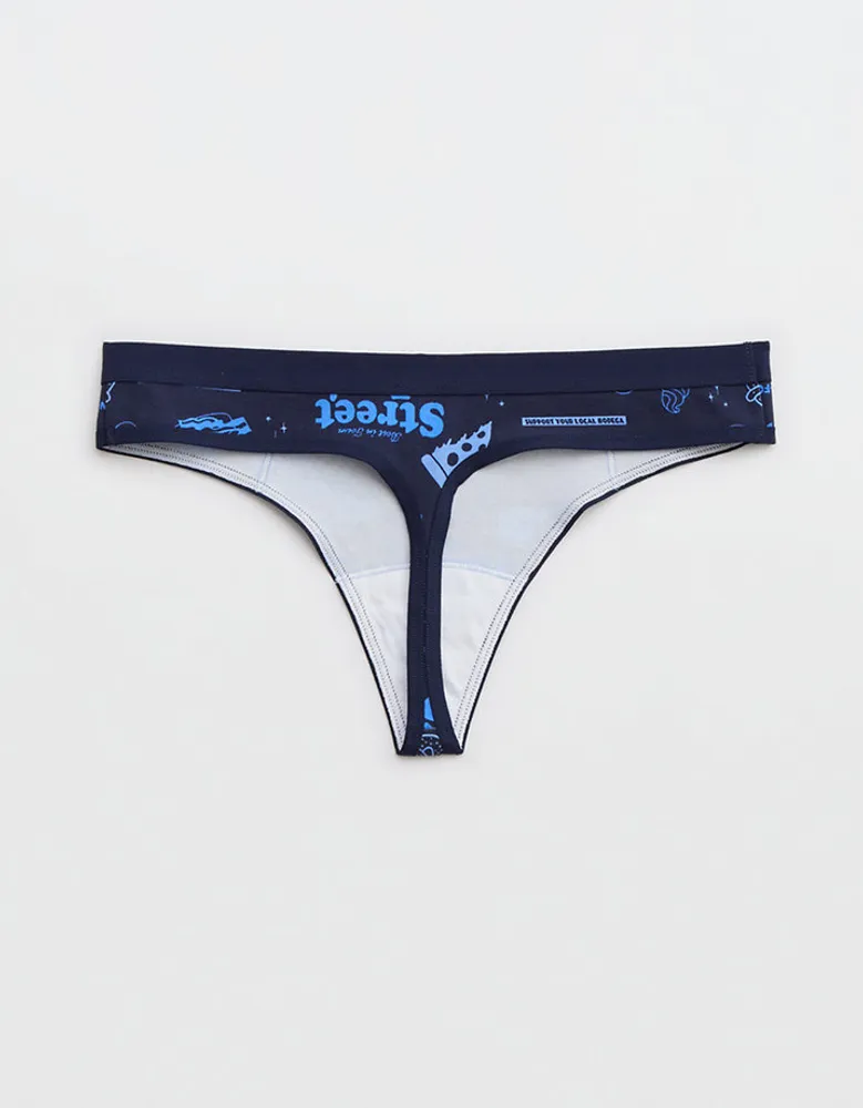 Aerie Superchill Cotton Elastic Thong Underwear