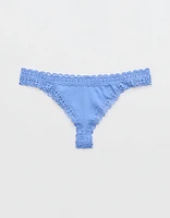 Superchill Cotton Cozy Lace Thong Underwear