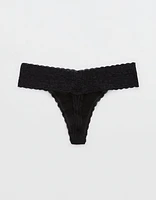 Superchill Vintage Lace Cotton Thong Underwear