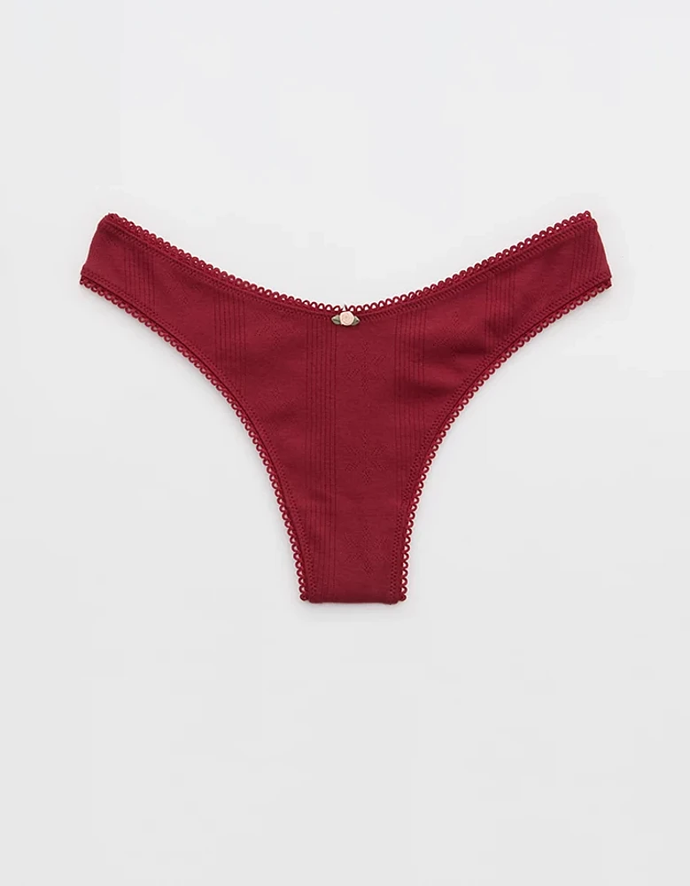 Superchill Pointelle Thong Underwear