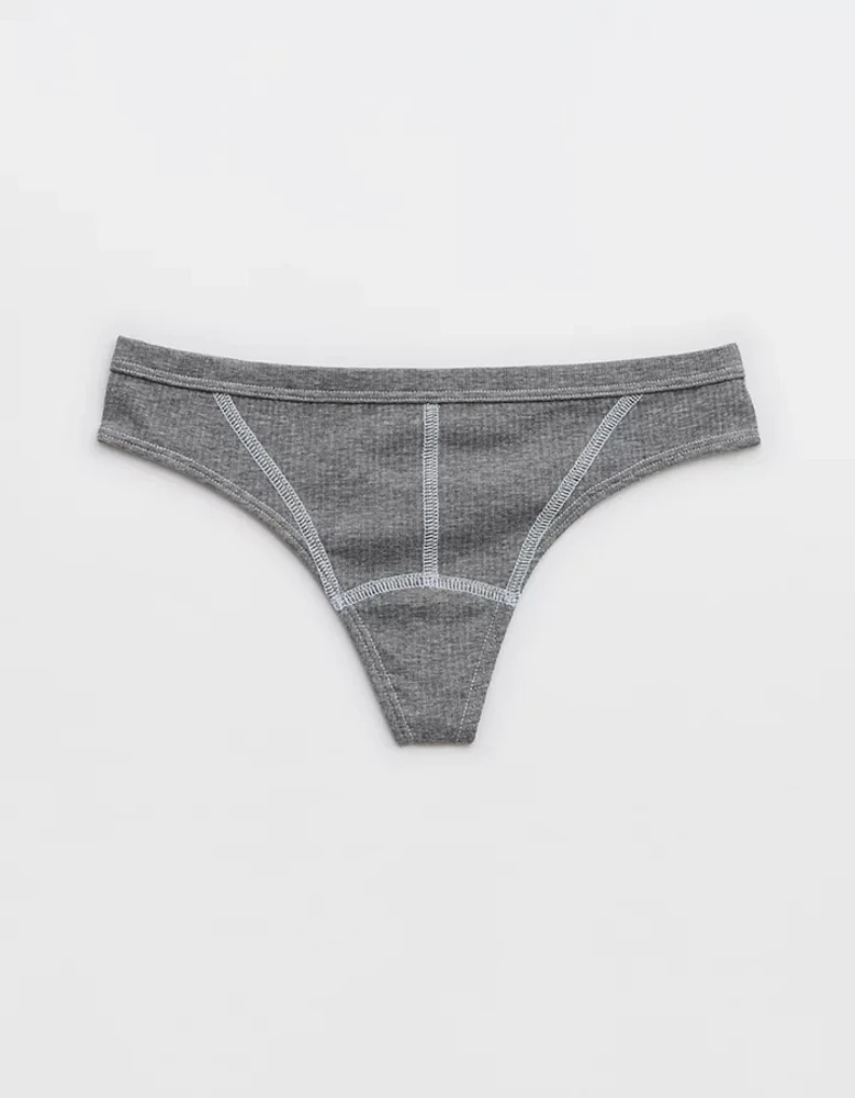 Superchill Cotton Ribbed Thong Underwear