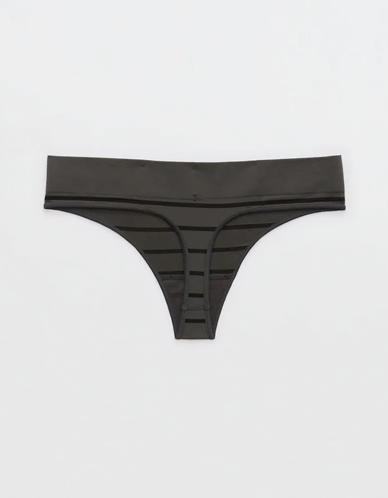 Superchill Seamless Stripe Thong Underwear