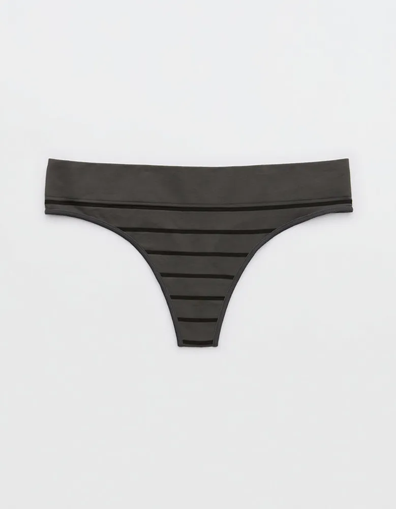 Superchill Seamless Stripe Thong Underwear