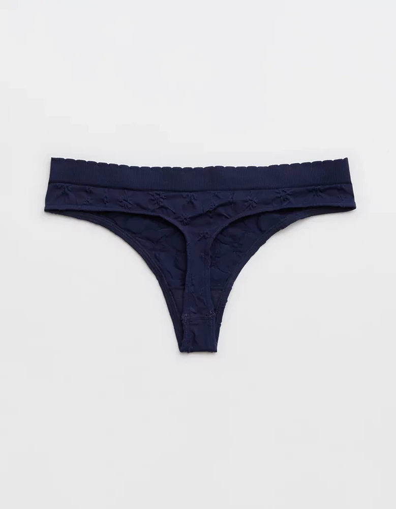 Superchill Seamless Floral Jacquard Thong Underwear