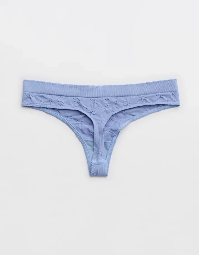 Superchill Seamless Floral Jacquard Thong Underwear