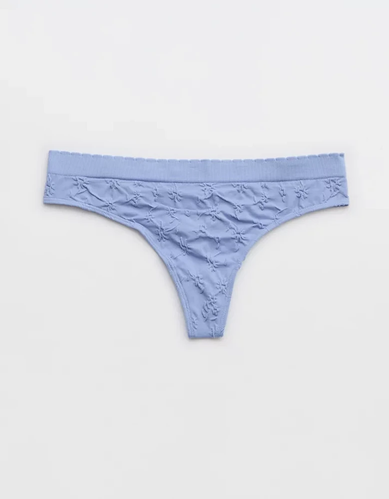 Superchill Seamless Floral Jacquard Thong Underwear