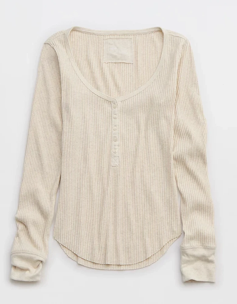 Aerie Essential Henley Layering T-Shirt