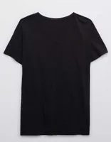 Aerie Distressed Basic V-Neck Boyfriend T-Shirt