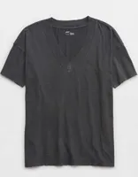 Aerie Oversized Extreme V-Neck Boyfriend T-Shirt