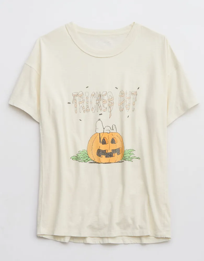 Aerie Crewneck Snoopy Graphic Oversized Boyfriend T-Shirt