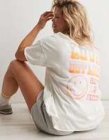 Aerie Smiley® Pride Graphic Oversized Boyfriend T-Shirt