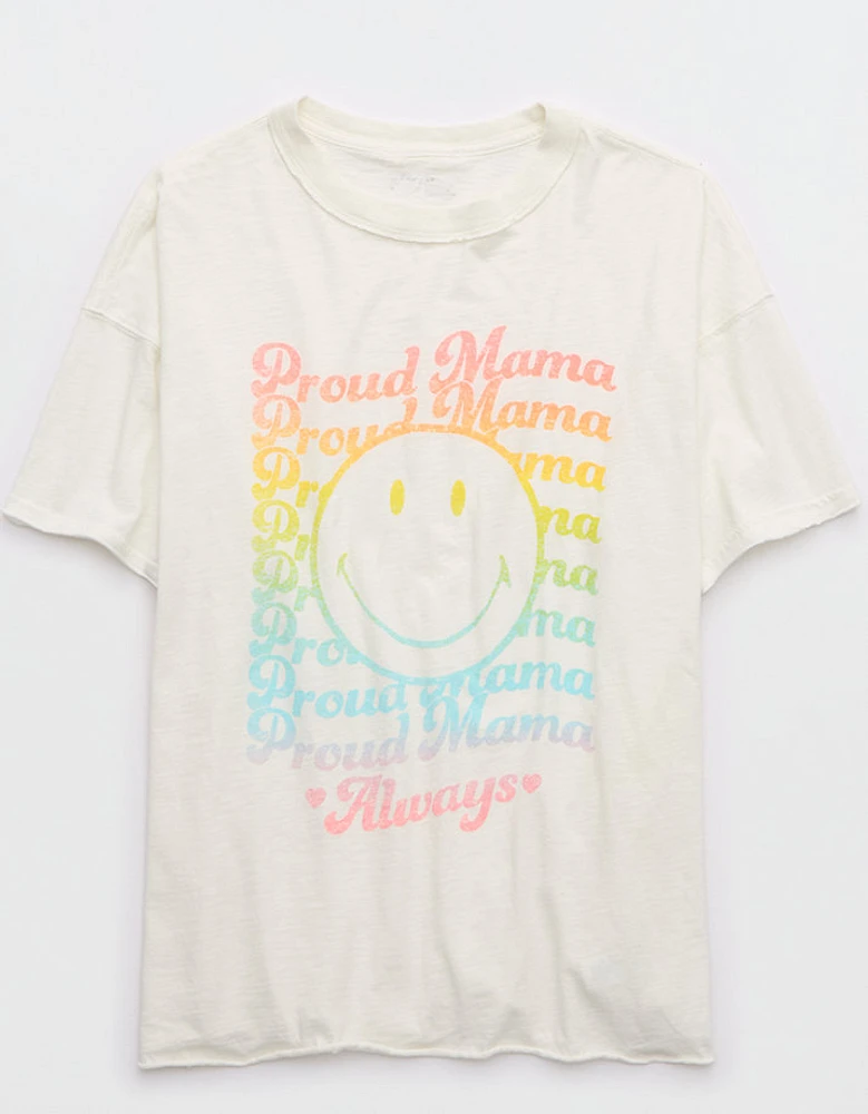 Aerie Smiley® Mama Graphic Oversized Boyfriend T-Shirt