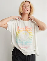 Aerie Smiley® Mama Graphic Oversized Boyfriend T-Shirt