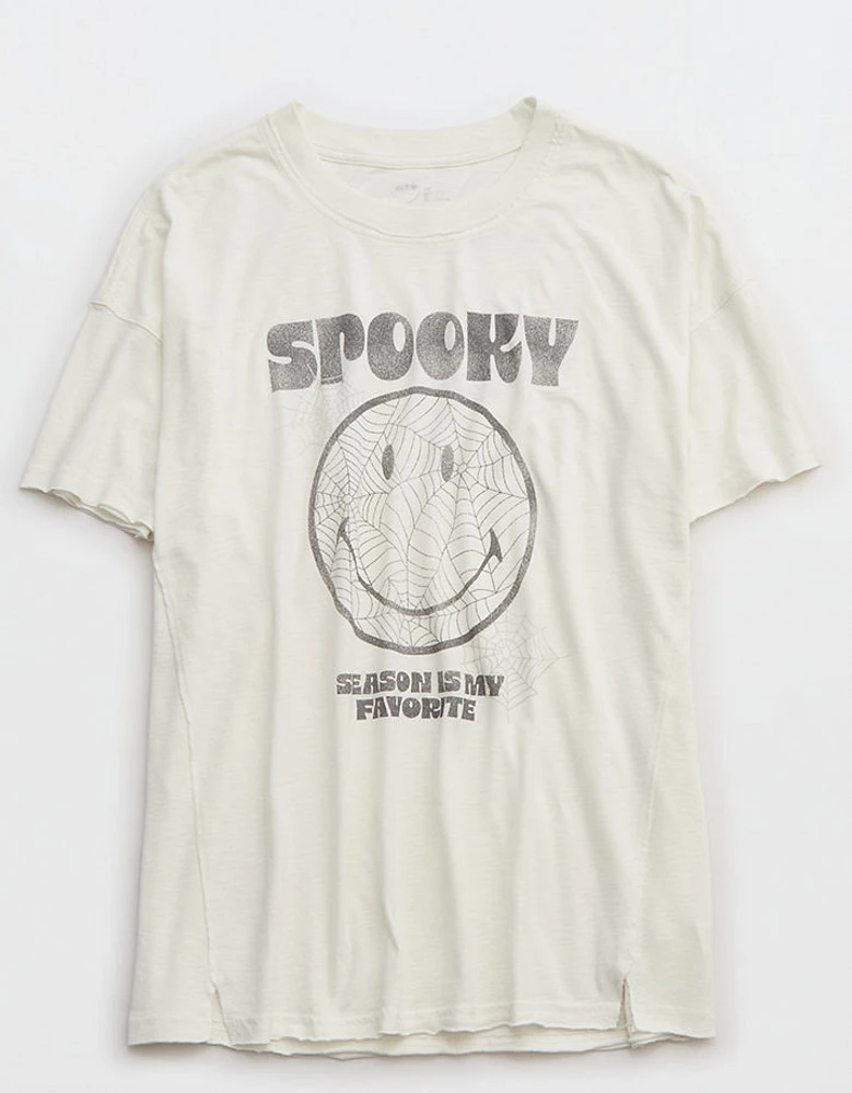 Aerie Smiley® Halloween Oversized Graphic Boyfriend T-Shirt