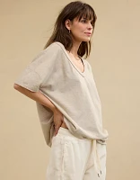 Aerie Oversized V-Neck Boyfriend T-Shirt