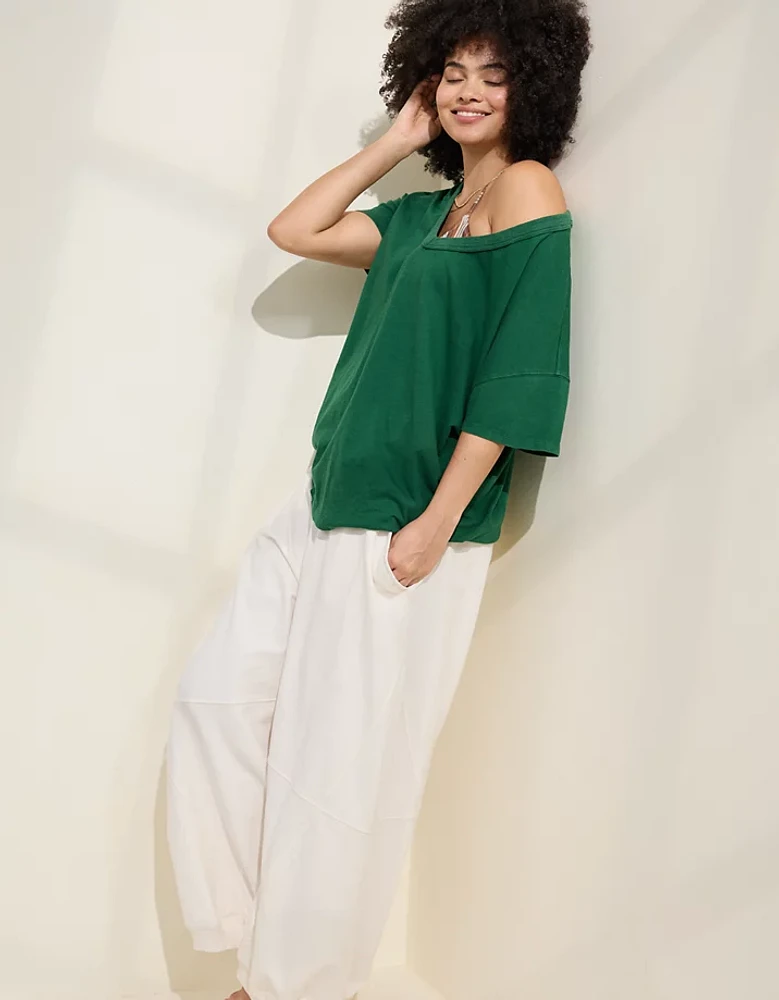 Aerie Oversized V-Neck Boyfriend T-Shirt