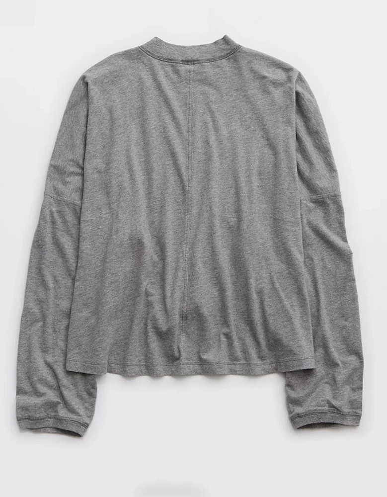 Aerie Cozy Long Sleeve Mockneck T-Shirt