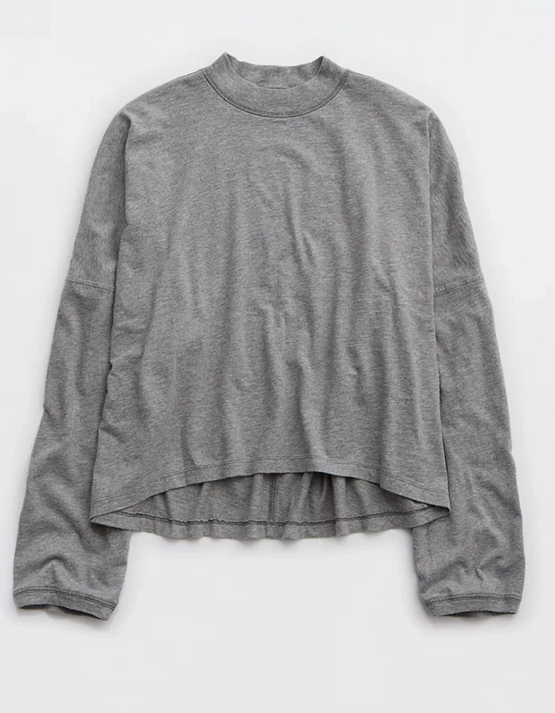 Aerie Cozy Long Sleeve Mockneck T-Shirt