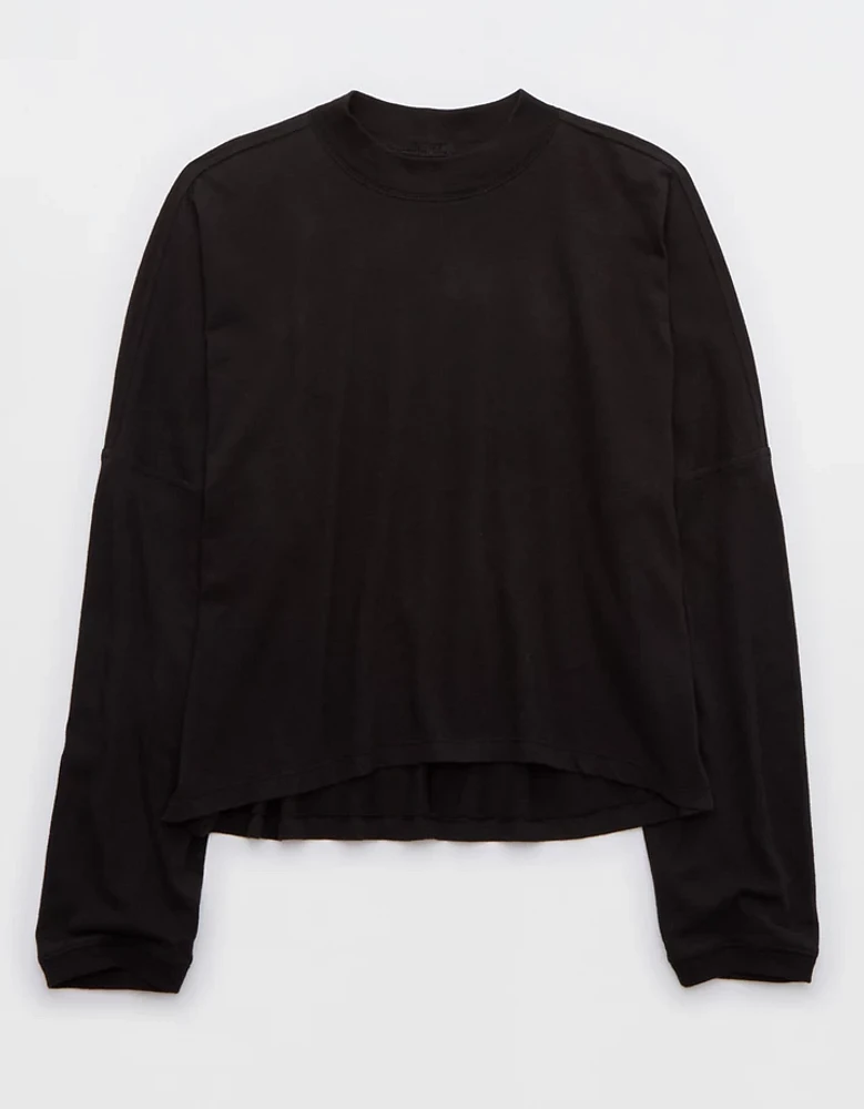 Aerie Cozy Long Sleeve Mockneck T-Shirt