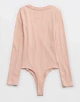 Aerie Long Sleeve Cross Front Bodysuit