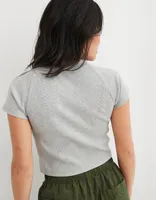 Aerie Cropped Ribbed Baby T-Shirt
