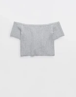 Aerie Reversible Sweater Cropped Top