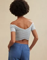 Aerie Reversible Sweater Cropped Top