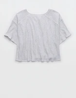 Aerie Cropped Waffle T-Shirt