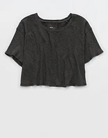 Aerie Cropped Waffle T-Shirt