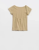 Aerie Ribbed Open Back T-Shirt