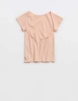 Aerie Ribbed Open Back T-Shirt