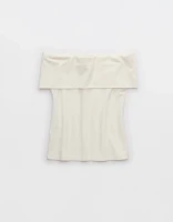 Aerie Chill Up Off The Shoulder Top