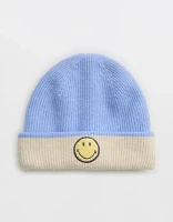 Aerie Smiley® Double Layered Patch Beanie