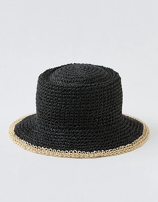Aerie Straw Bucket Hat