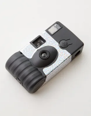 Silver Glitter Disposable Camera