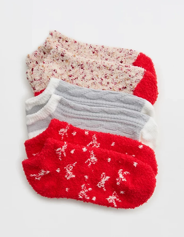 Aerie Cozy Ankle Socks 3-Pack