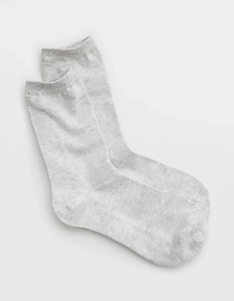 Aerie Soft Pointelle Crew Socks