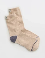 Aerie Smiley® Patch Crew Socks