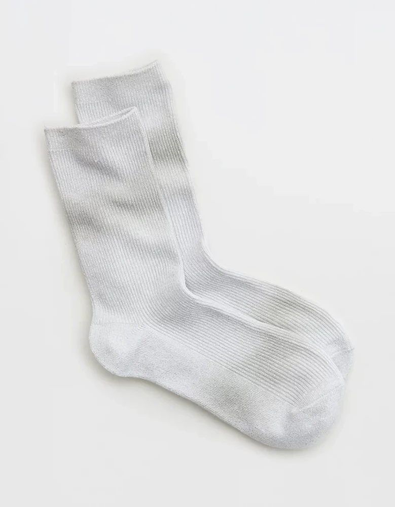 Aerie Ombre Glitter Crew Socks