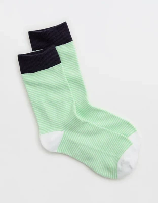 Aerie Striped Cotton Crew Socks