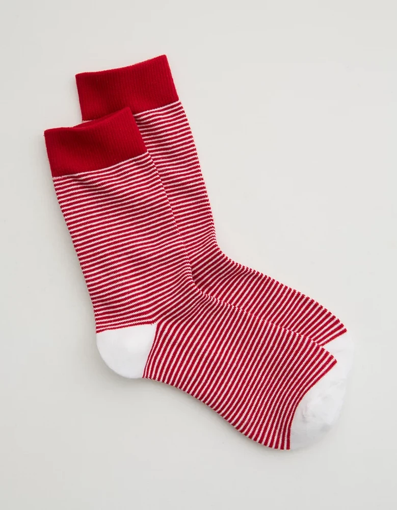 Aerie Striped Cotton Crew Socks