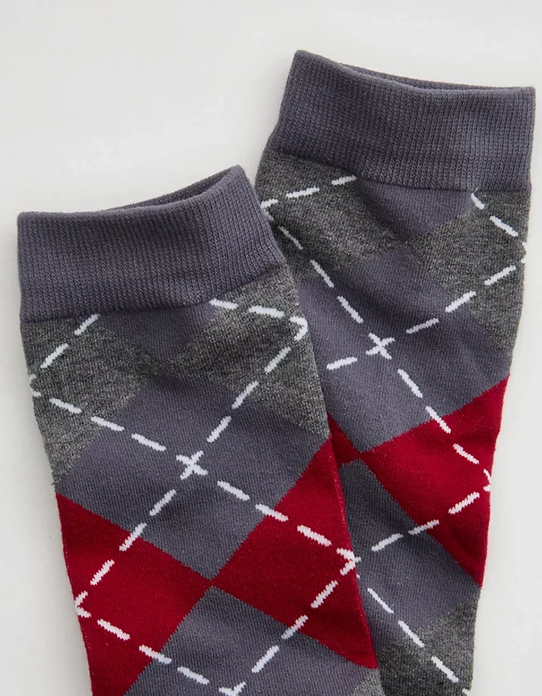 Aerie Over The Knee Argyle Socks